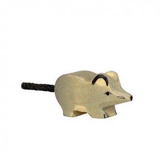 Dřevěné hračky - Holztiger - Dřevěné zvířátko, Myš šedá