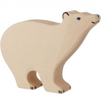 Dřevěné hračky - Holztiger - Dřevěné zvířátko, Medvěd lední