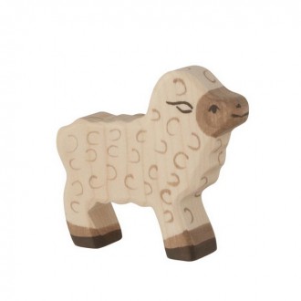 Dřevěné hračky - Holztiger - Dřevěné zvířátko, Ovce bílá jehně