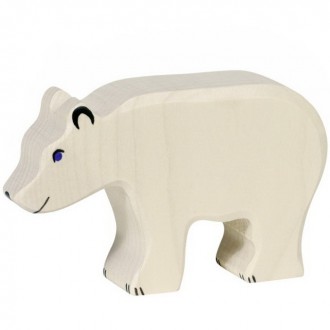 Dřevěné hračky - Holztiger - Dřevěné zvířátko, Medvěd lední samice