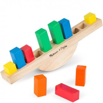 Dřevěné hračky - Vkládačka - Duhová houpačka dřevěná (M&D)