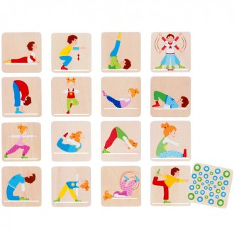Dřevěné hračky - Pexeso - Gymnastika dřevěné, 32ks (Goki)