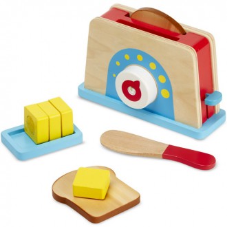 Dřevěné hračky - Kuchyň - Toustovač dětský dřevěný (M&D)