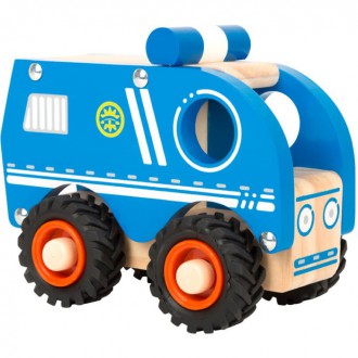 Dřevěné hračky - Auto - Policejní modré dřevěné (Small foot)