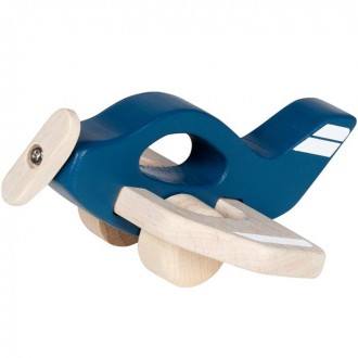 Pro nejmenší - Letadlo - Lifestyle modré dřevěné (Goki)