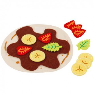 Dřevěné hračky - Kuchyň - Připrav si palačinku s ovocem a čokoládou (Goki)