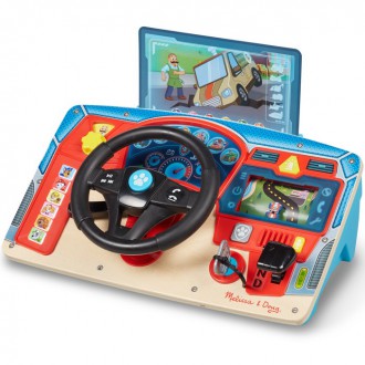 Dřevěné hračky - Motorická hračka - Palubní deska s volantem, Tlapková patrola