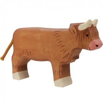 Dřevěné hračky - Holztiger - Dřevěné zvířátko, Kráva horská