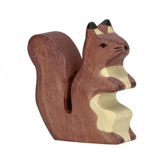 Dřevěné hračky - Holztiger - Dřevěné zvířátko, Veverka hnědá stojící