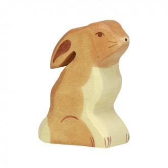 Dřevěné hračky - Holztiger - Dřevěné zvířátko, Zajíc sedící