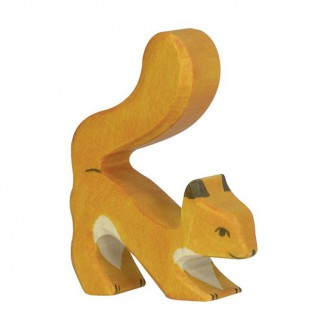 Dřevěné hračky - Holztiger - Dřevěné zvířátko, Veverka oranžová