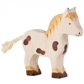 Dřevěné hračky - Holztiger - Dřevěné zvířátko, Kůň pony - poník
