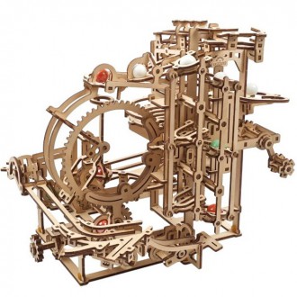 Stavebnice - 3D mechanický model - Kuličková dráha Stepped Hoist (Ugears)