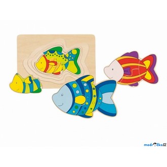 Puzzle a hlavolamy - Puzzle vícevrstvé - Ryba, 4 vrstvy (Goki)