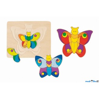 Puzzle a hlavolamy - Puzzle vícevrstvé - Motýl, 4 vrstvy (Goki)