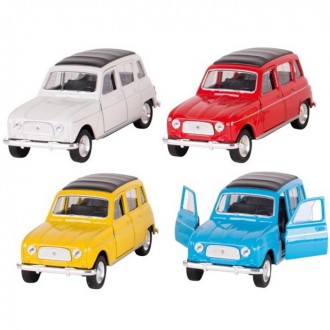 Ostatní hračky - Kovový model - Auto Renault 4, 1:34-39, 1ks