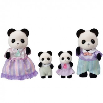 Ostatní hračky - Sylvanian Families - Rodina pandy, 4ks