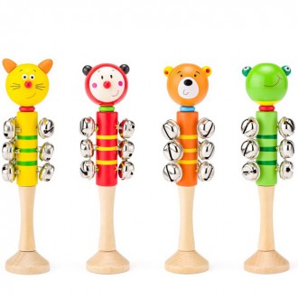 Dřevěné hračky - Hudba - Zvonkohra, Zvířátka, 1ks (Woody)