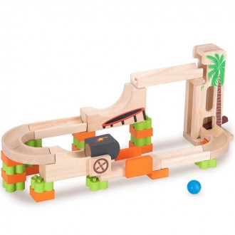 Dřevěné hračky - Kuličková dráha TRIX - Vrhač kuliček (Wonderworld)
