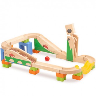 Dřevěné hračky - Kuličková dráha TRIX - Urychlovač (Wonderworld)