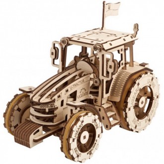Stavebnice - 3D mechanický model - Traktor Wins (Ugears)