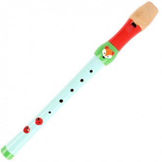 Dřevěné hračky - Hudba - Flétna dřevěná 33cm, Liška (Small foot)