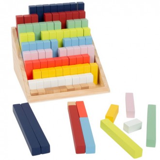 Dřevěné hračky - Školní pomůcka - Počítací dřevěné dílky v boxu XL (Small foot)