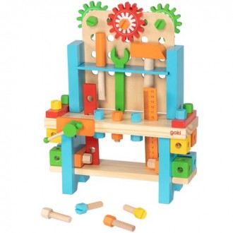 Dřevěné hračky - Malý kutil - Pracovní stůl, Můj první (Goki)
