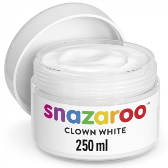 Ostatní hračky - Snazaroo - Barva 250ml, Bílá klaunská (Clown White)