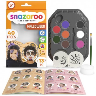 Ostatní hračky - Snazaroo - Sada 8 barev na obličej, Halloween