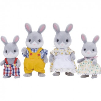 Ostatní hračky - Sylvanian Families - Rodina králíků šedých, 4ks