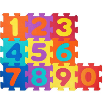 Puzzle a hlavolamy - Puzzle pěnové - 32x32cm, 10ks, Čísla (Plastica)