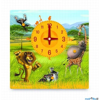 JIŽ SE NEPRODÁVÁ - Puzzle hodiny - Madagaskar (Woody)