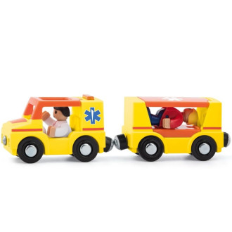 Vláčkodráhy - Vláčkodráha auta - Ambulance s panáčky (Woody)