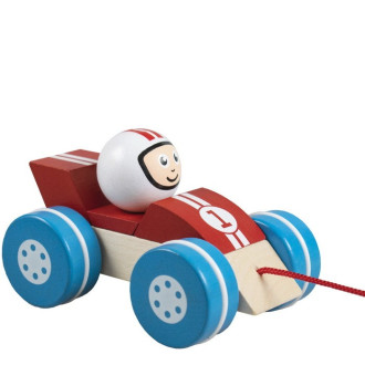 Dřevěné hračky - Tahací hračka - Závodní formule (Detoa)