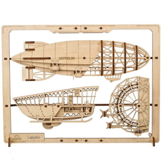 Stavebnice - 3D model - 2.5D puzzle vzducholoď Zeppelin (Ugears)