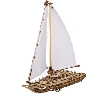 Stavebnice - 3D mechanický model - Loď jachta Serenitys Dream (Ugears)