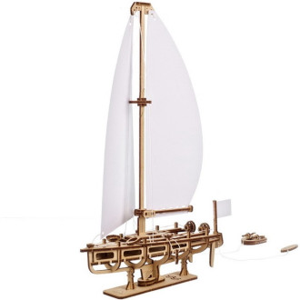 Stavebnice - 3D mechanický model - Loď jachta Ocean Beauty (Ugears)