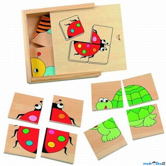 Puzzle a hlavolamy - Skládací obrázky - První puzzle Zvířátka, 16ks (Woody)