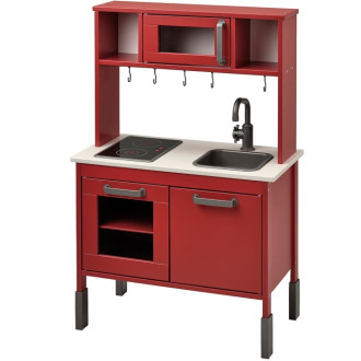 Dřevěné hračky - Kuchyňka dětská - Dřevěná, DUKTIG červená (Ikea)