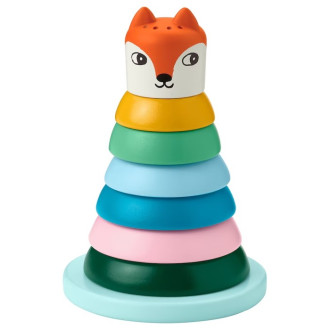 Dřevěné hračky - Skládačka s kroužky - Pyramida UPPSTA (Ikea)