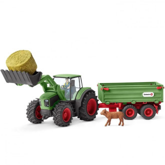 Ostatní hračky - Schleich - Farma, Traktor s valníkem