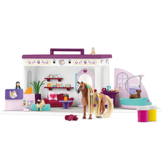 Ostatní hračky - Schleich - Koňský salón, Sofiin salon krásy pro mazlíčky