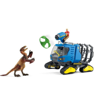 Ostatní hračky - Schleich - Dinosaurus set, Pásové vozidlo na odchyt dinosaurů