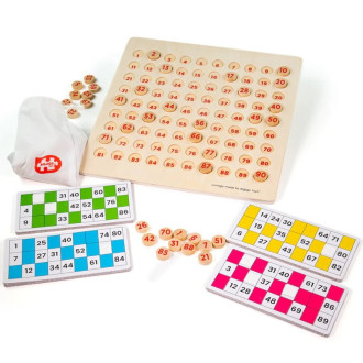 Dřevěné hračky - Společenská hra - Bingo tradiční dřevěné (Bigjigs)