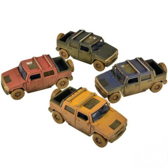 Ostatní hračky - Kovový model - Auto Hummer H2 SUT (2005) zablácené, 1:40, 1ks