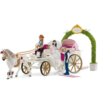 Ostatní hračky - Schleich - Jezdecký klub, Svatební kočár a příslušenství