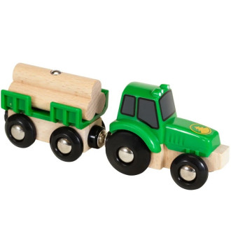 Vláčkodráhy - Vláčkodráha auto - Traktor s přívěsem a nákladem (Brio)
