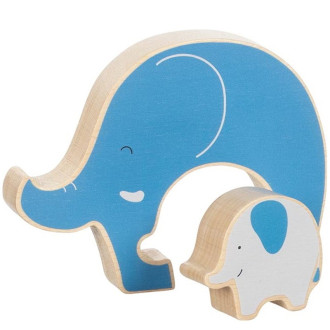 Puzzle a hlavolamy - Puzzle z masivu - Slon se slůnětem (Goki)