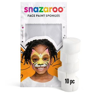 Ostatní hračky - Snazaroo - Houbička bílá půlená na obličejové barvy, 10ks